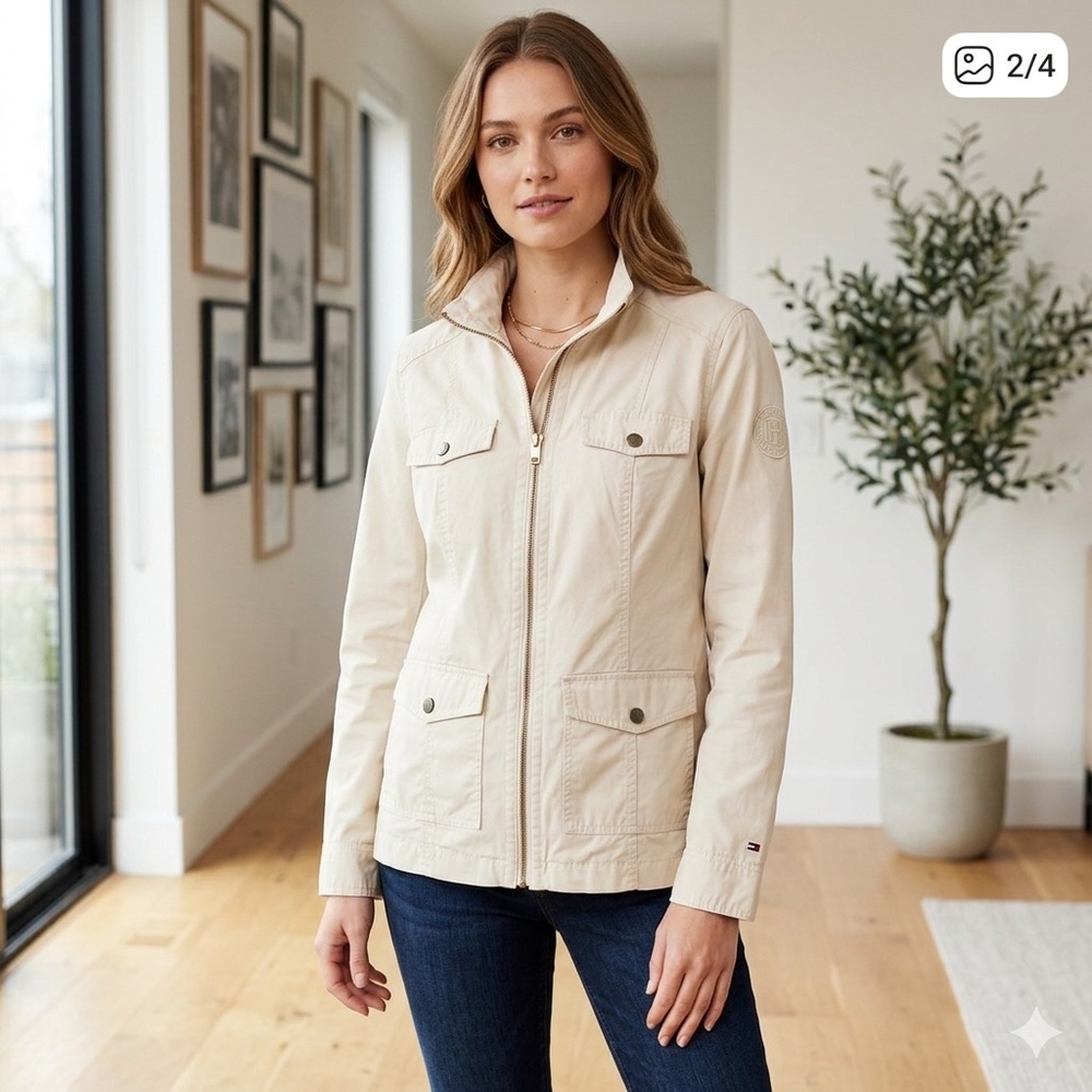 Tommy Hilfiger Beige Utility Jacket